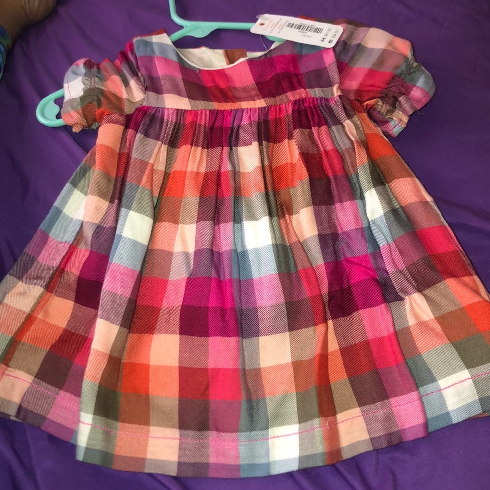 Peach and pink dress